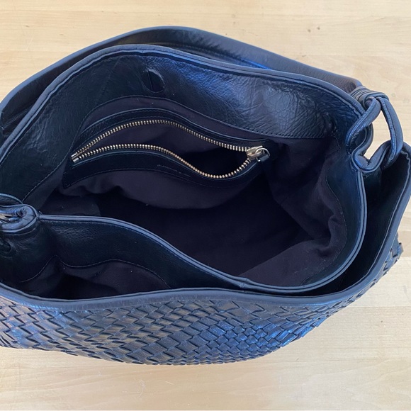 Black Woven Bag Massimo Dutti Large Leather Purse Tassel - Picture 9 of 10